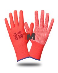 Перчатки Safeprotect НейпМикро-К (нейлон+ПВХ-микроточка, красный)