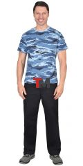 Футболка КМФ Город синий 160г/м2