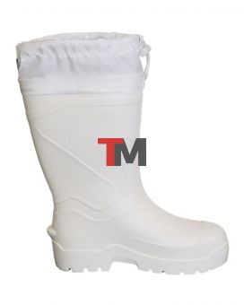 Сапоги из ЭВА с манжетой, МБС КЩС, утепленные, белые (5-1024-W03)