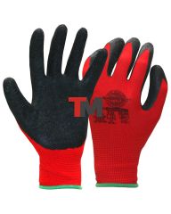 Перчатки Safeprotect НейпЛат (нейлон+латекс, красный с черным)