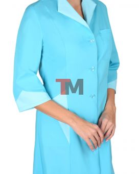 Халат МАРЛЕН женский морская волна с голубым (СТ)