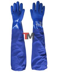 Перчатки Safeprotect ОЙЛРЕЗИСТ ЛОНГ (интерлок+ПВХ, с нарукавником дл.26+40см)
