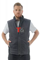 Жилет утепленный Brodeks KW101, серый/черный (XL)