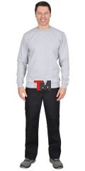 Толстовка меланж серый с поясом (футер 240 г/м2) (х40)
