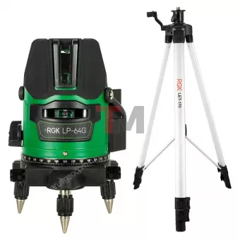 Комплект лазерный уровень RGK LP-64G + штатив RGK LET-170