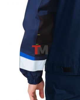 Куртка БОСТОН т.синяя с васильковой и черной отделкой