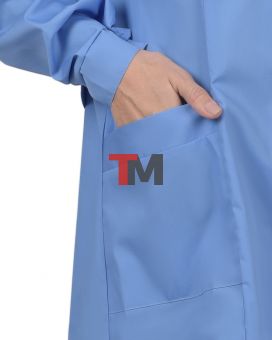 Халат женский с рельефами голубой СТ