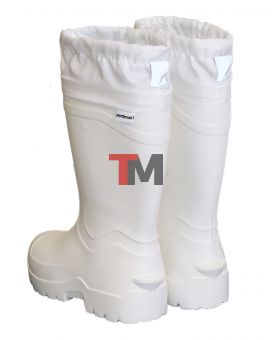 Сапоги из ЭВА с манжетой, МБС КЩС, утепленные, белые (5-1024-W03)