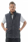 Жилет утепленный Brodeks KW101, серый/черный (3XL)