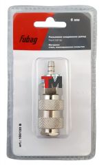 FUBAG Разъемное соединение рапид (муфта), елочка 6мм с обжимным кольцом 6х11мм, блистер 1 шт
