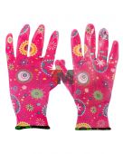 Перчатки Safeprotect САДОВЫЕ (нейлон+прозр.нитрил, розовый) р. 7 (S) (распродажа) 