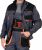 Костюм МАНХЕТТЕН куртка, п/к т.серый с оранж. и черным тк. стрейч пл. 250 г/кв.м