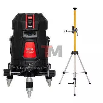 Комплект лазерный уровень RGK UL-44W Black + штанга-упор