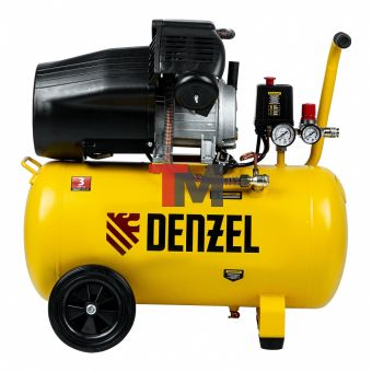 Компрессор воздушный DCV2200/50, прямой привод, 2.2 кВт, 50 литров, 380 л/мин Denzel
