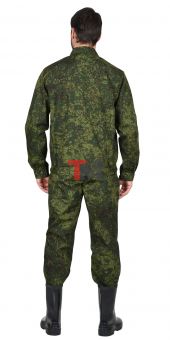 Костюм РЫСЬ куртка, брюки (тк. Рип-стоп 210) КМФ Цифра зеленая