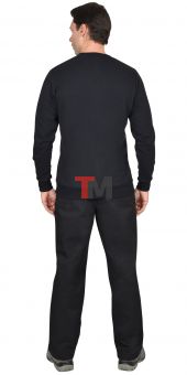 Толстовка черная с поясом (футер 240 г/м2) (х40)