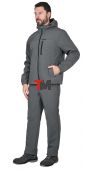 Куртка АЗОВ с капюшоном серый  софтшелл пл 350 г/кв.м 