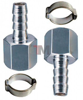 FUBAG Переходник 1/4"M на елочку 8мм с обжимным кольцом 8x13мм, блистер 2шт