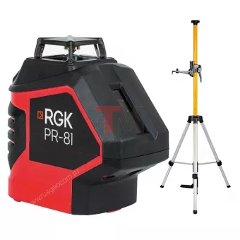 Комплект лазерный уровень RGK PR-81 + штанга-упор RGK CG-2