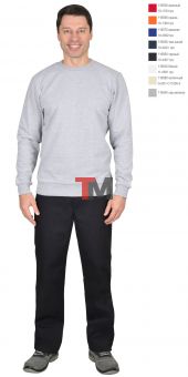 Толстовка меланж серый с поясом (футер 240 г/м2) (х40)