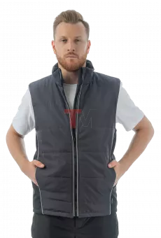 Жилет утепленный Brodeks KW101, серый/черный (S)