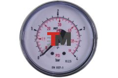 Манометр 0-4 бар D50мм задний