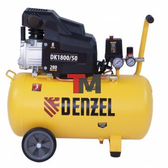 Компрессор воздушный DK1800/50, Х-PRO 1.8 кВт, 280л/мин, 50л Denzel