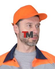 Кепка-бейсболка оранжевая (пакет по 50 шт.,в упаковке 200 шт.)
