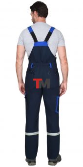 Костюм ПРАКТИК-ЛЮКС-РОСС куртка, п/к т.синий с васильк. 80% х/б,  пл. 260 г/кв.м 