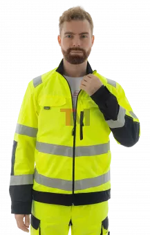 Сигнальная куртка Brodeks KS218, желтый/черный (2XL)