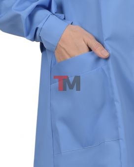 Халат женский с рельефами голубой СТ