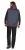 Жилет УРБАН утепленный с капюшоном сине-серый с бордовым