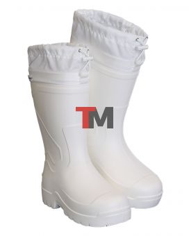 Сапоги из ЭВА с манжетой, МБС КЩС, утепленные, белые (5-1024-W03)