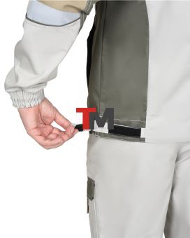 Костюм КАСПИЙ куртка, брюки, молочный с оливой, песочным и СОП