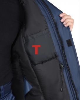Куртка БРИГАДИР темно-синяя с неоновым и СОП