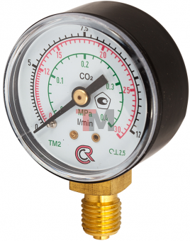 Манометр Сварог ТМ-210Р (0-30/12 L/min ( 0,4 МПа) СО2