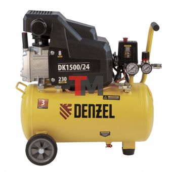 Компрессор воздушный DK1500/24, Х-PRO 1.5 кВт, 230 л/мин, 24 л Denzel