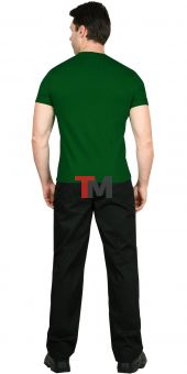 Футболка тёмно-зелёная  160г/м2