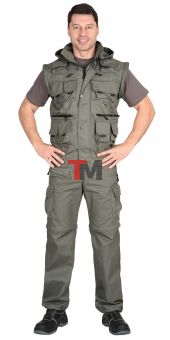 Костюм ТИГР куртка, брюки (тк. Rodos 245) Оливковый